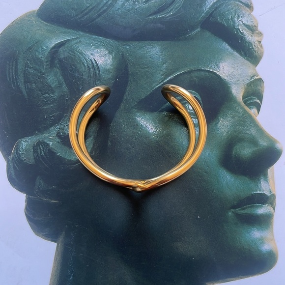 J Crew interlock gold cuff - Picture 2 of 5